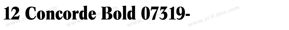12 Concorde Bold 07319字体转换